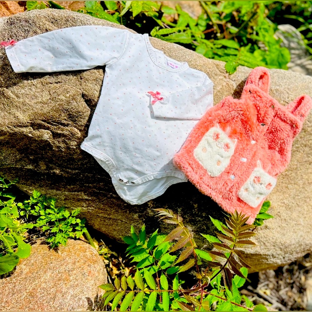 Charming White and Pink Baby Outfit